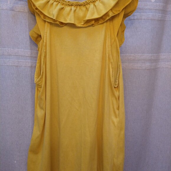 Anthropologie Bordeaux Ruffle Neck Sleeveless Top Size M - Picture 2 of 3